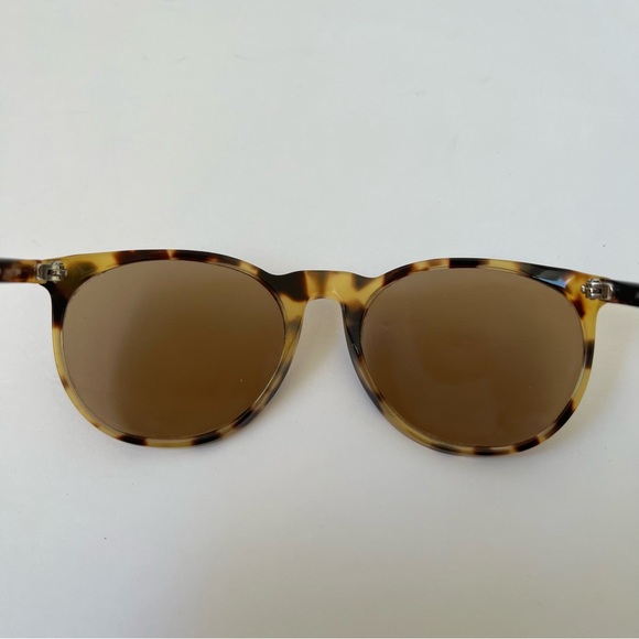 Polo Ralph Lauren Yellow Tortoise Round Sunglasses 103197 Lightweight - Picture 6 of 8